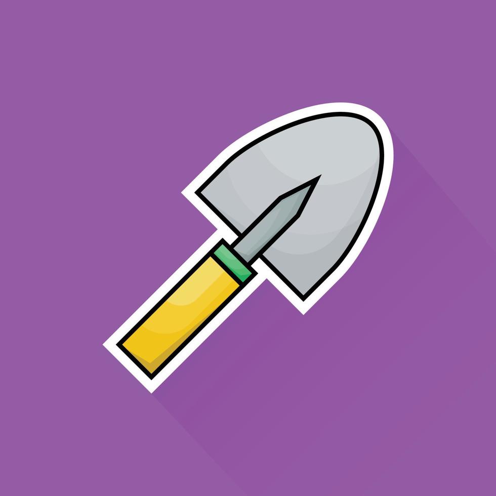 Illustration of Shovel in Flat Design vector