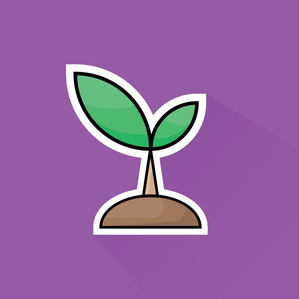 Illustration of Sprout in Flat Design vector