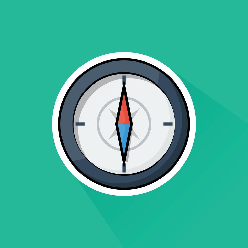 Illustration of Compass in Flat Design vector