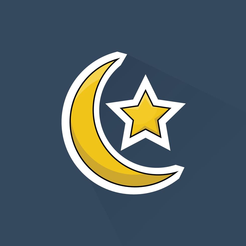 Illustration of Islamic in Flat Design vector