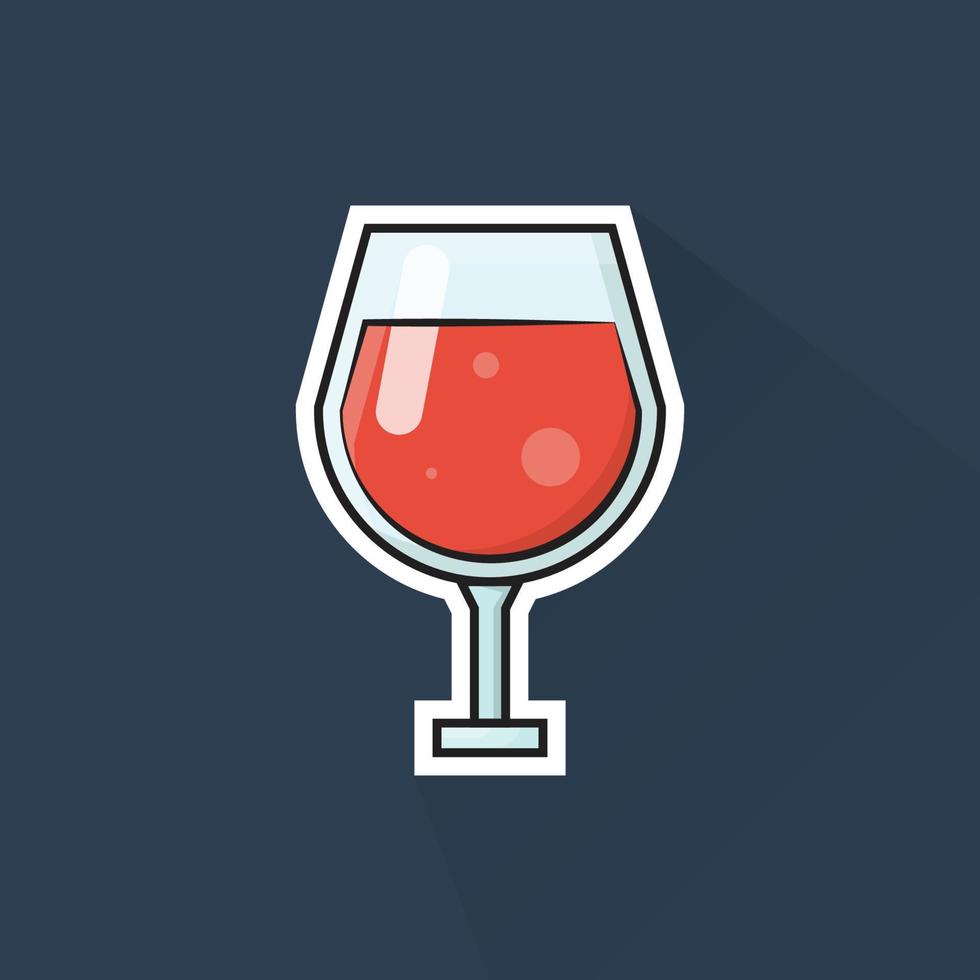 Illustration of Wine in Flat Design vector