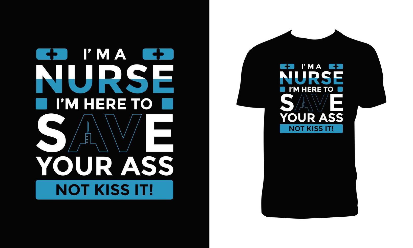 Nurse Calligraphy T Shirt Design. vector