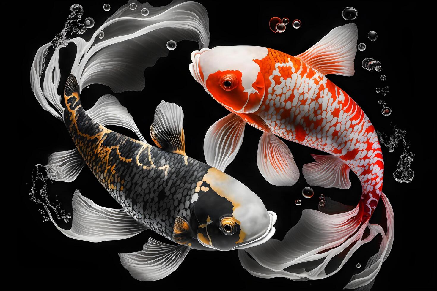 ornamental fish made with technology photo