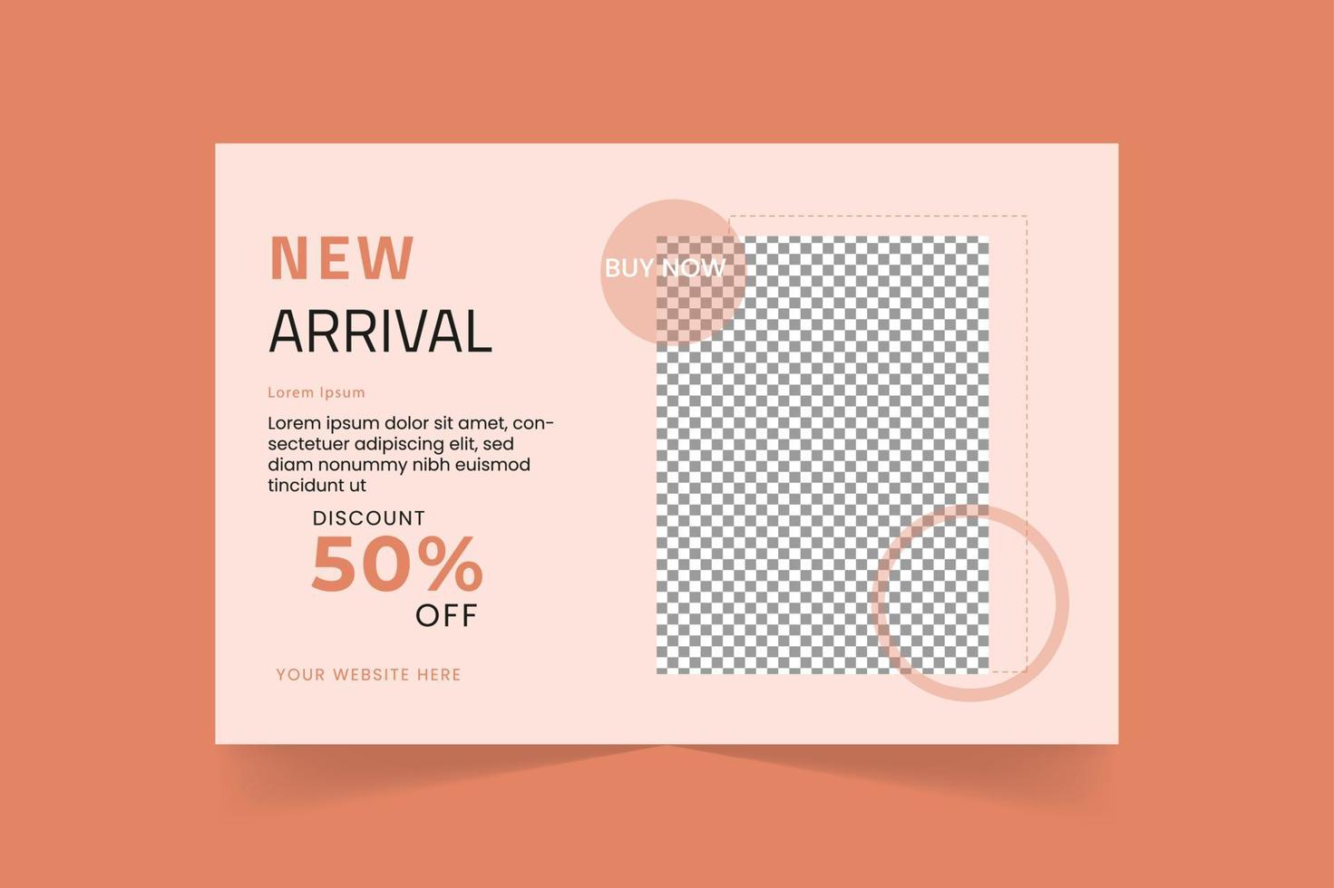 Modern Vector New Arrival Discount Template Design