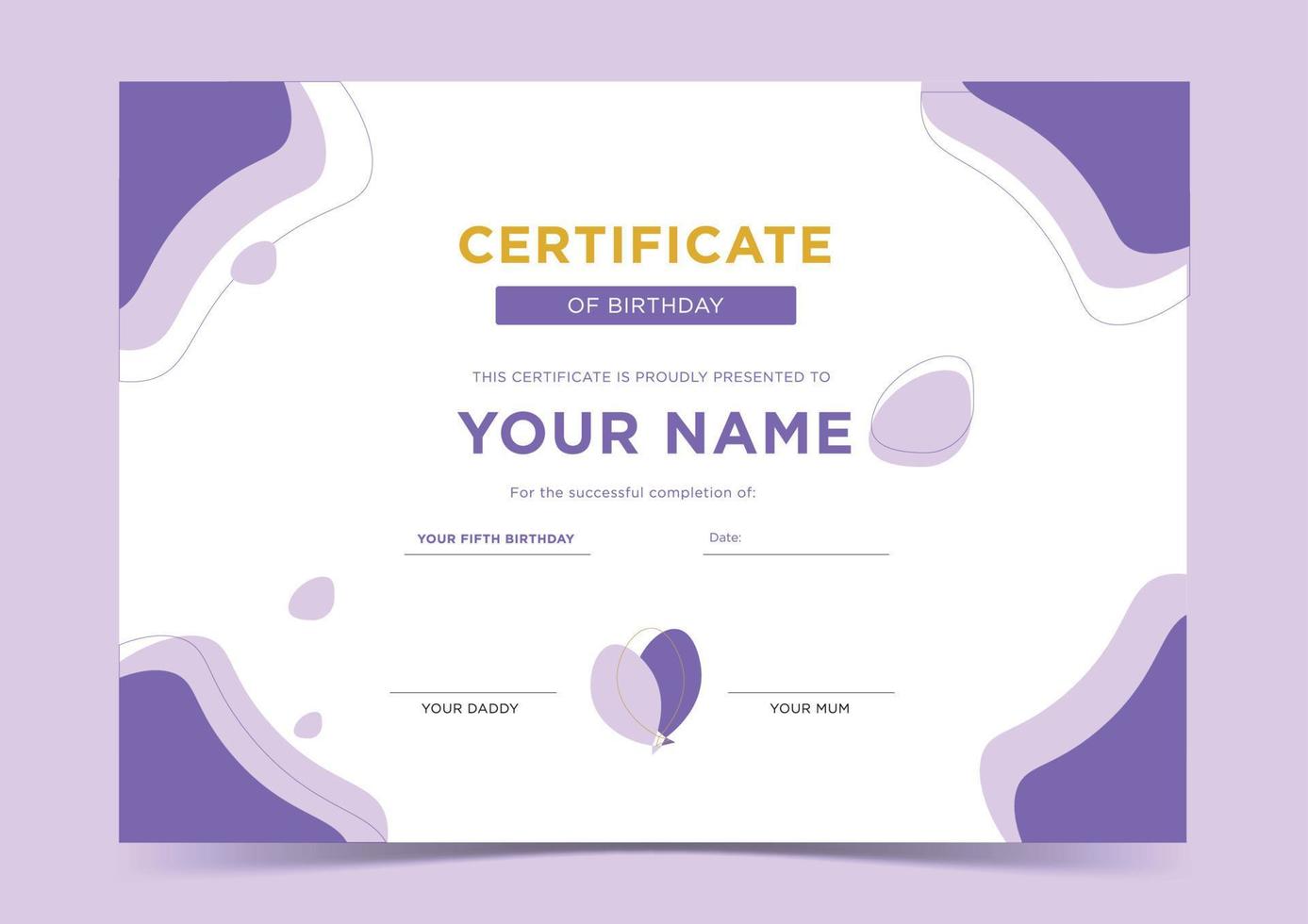 Vector Gradient Elegant Certificate Template