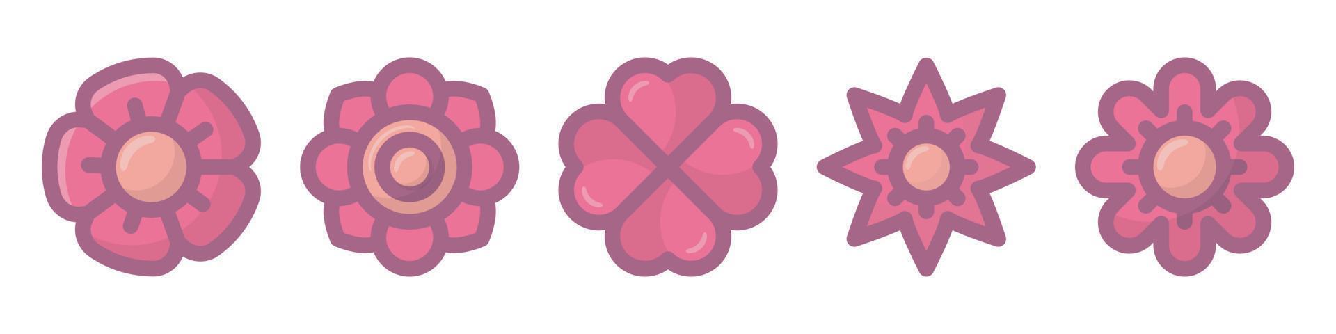 flower icon geometry shape vector art isolated on white background free download