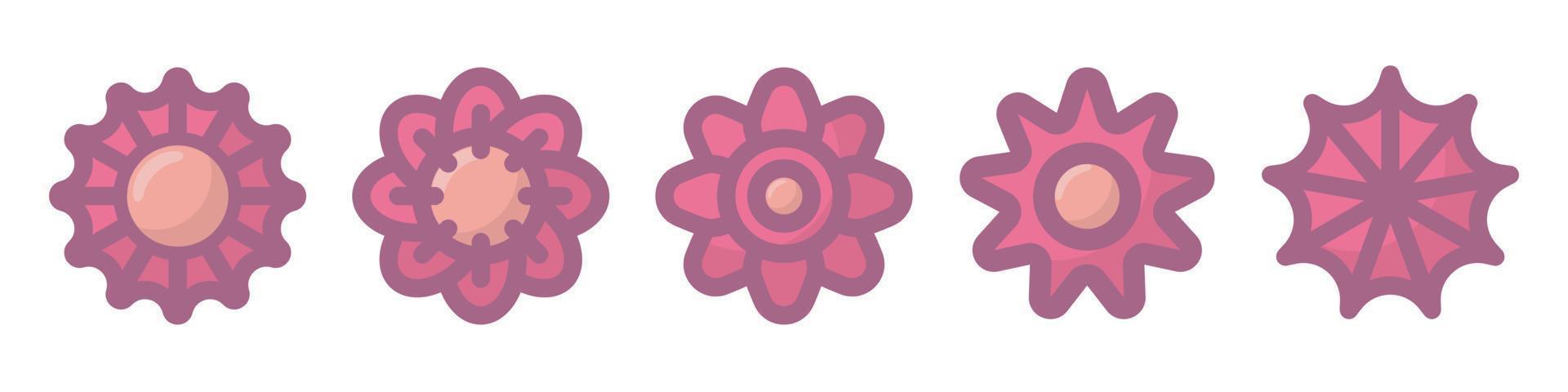 flower icon geometry shape vector art isolated on white background free download