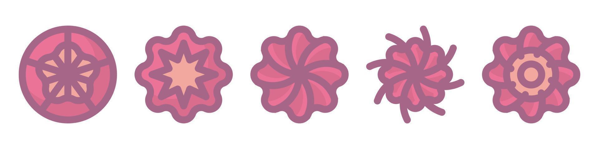 flower icon geometry shape vector art isolated on white background free download