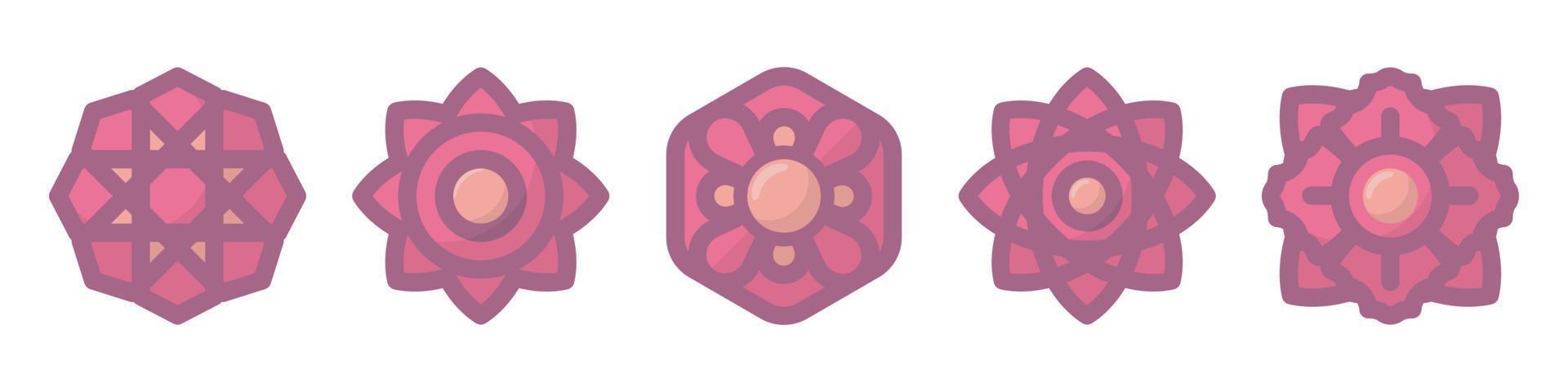 flower icon geometry shape vector art isolated on white background free download