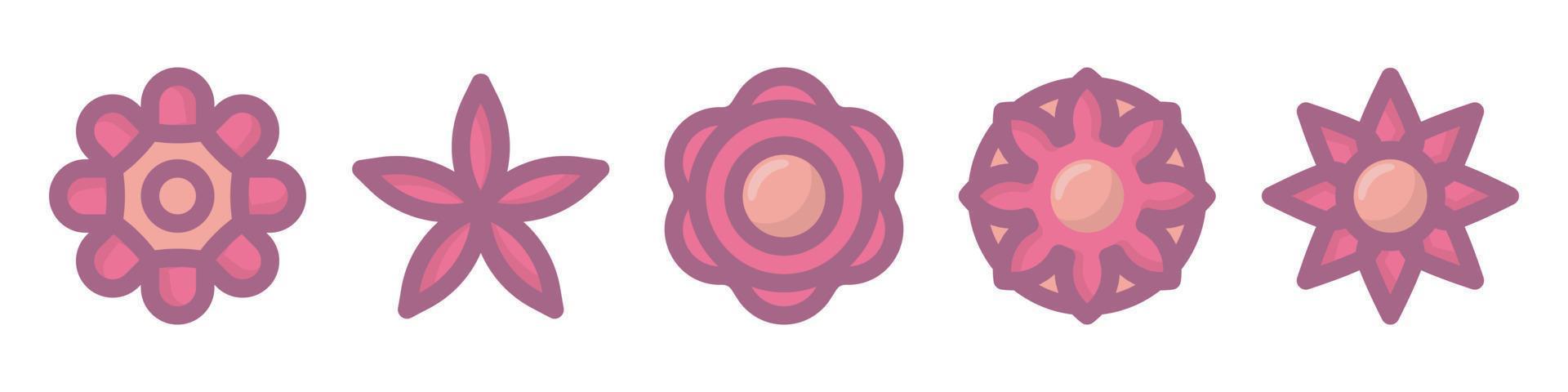 flower icon geometry shape vector art isolated on white background free download