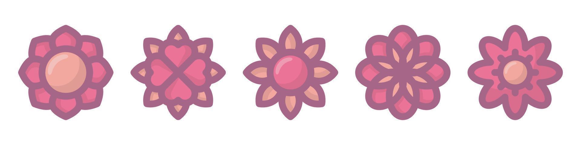 flower icon geometry shape vector art isolated on white background free download