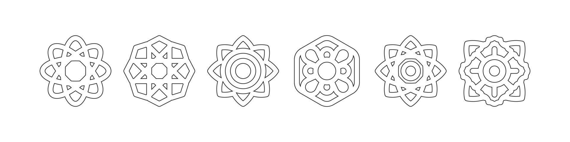 Flower icon geometry shape vector art isolated on white background free download