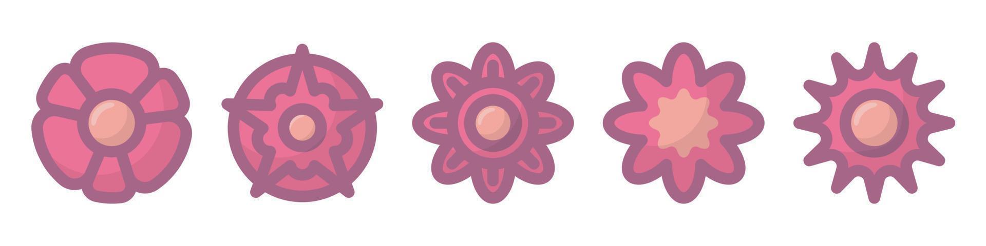 flower icon geometry shape vector art isolated on white background free download