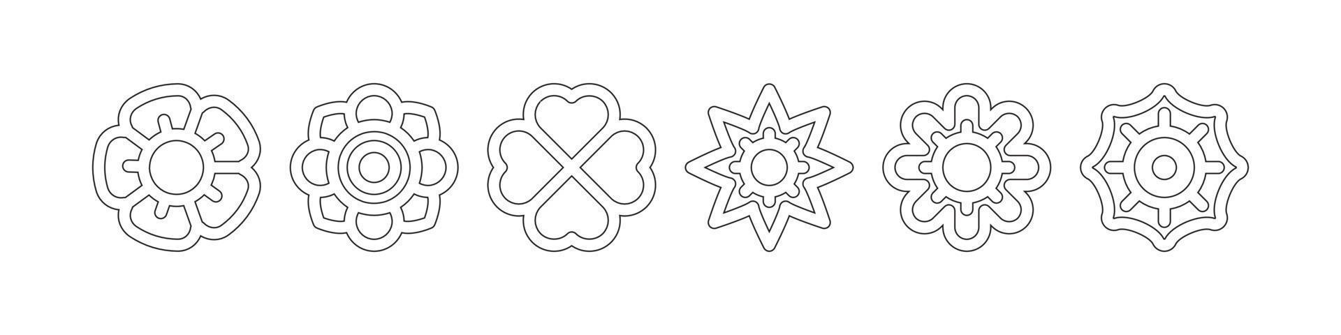 flor icono geometría forma vector Arte aislado en blanco antecedentes gratis descargar