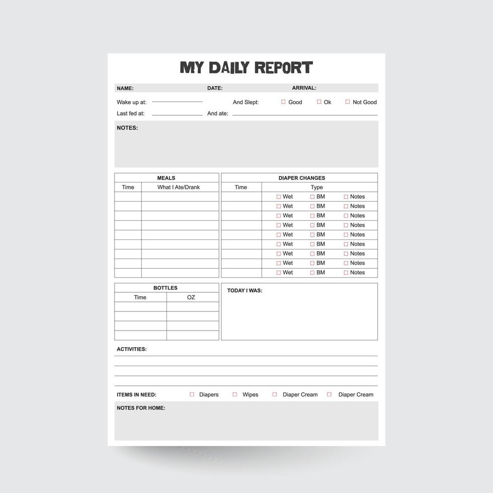 Infant Report,Daycare Report,Nanny Report,Child Care Report,Babysitter Report,Daily Infant,Nanny Log,Toddler Report,Baby Log,Babycare Log,Babysitter Log,Toddler Log vector