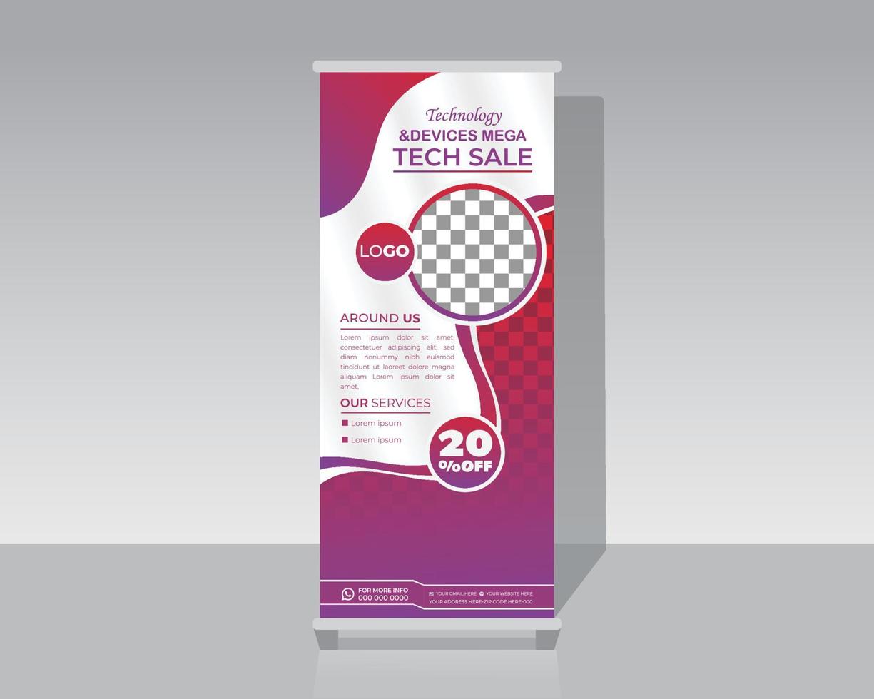 Fashion Roll Up Banner vector