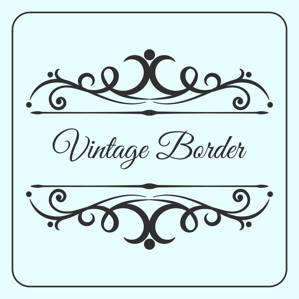 vintage frame floral, border ornament vector