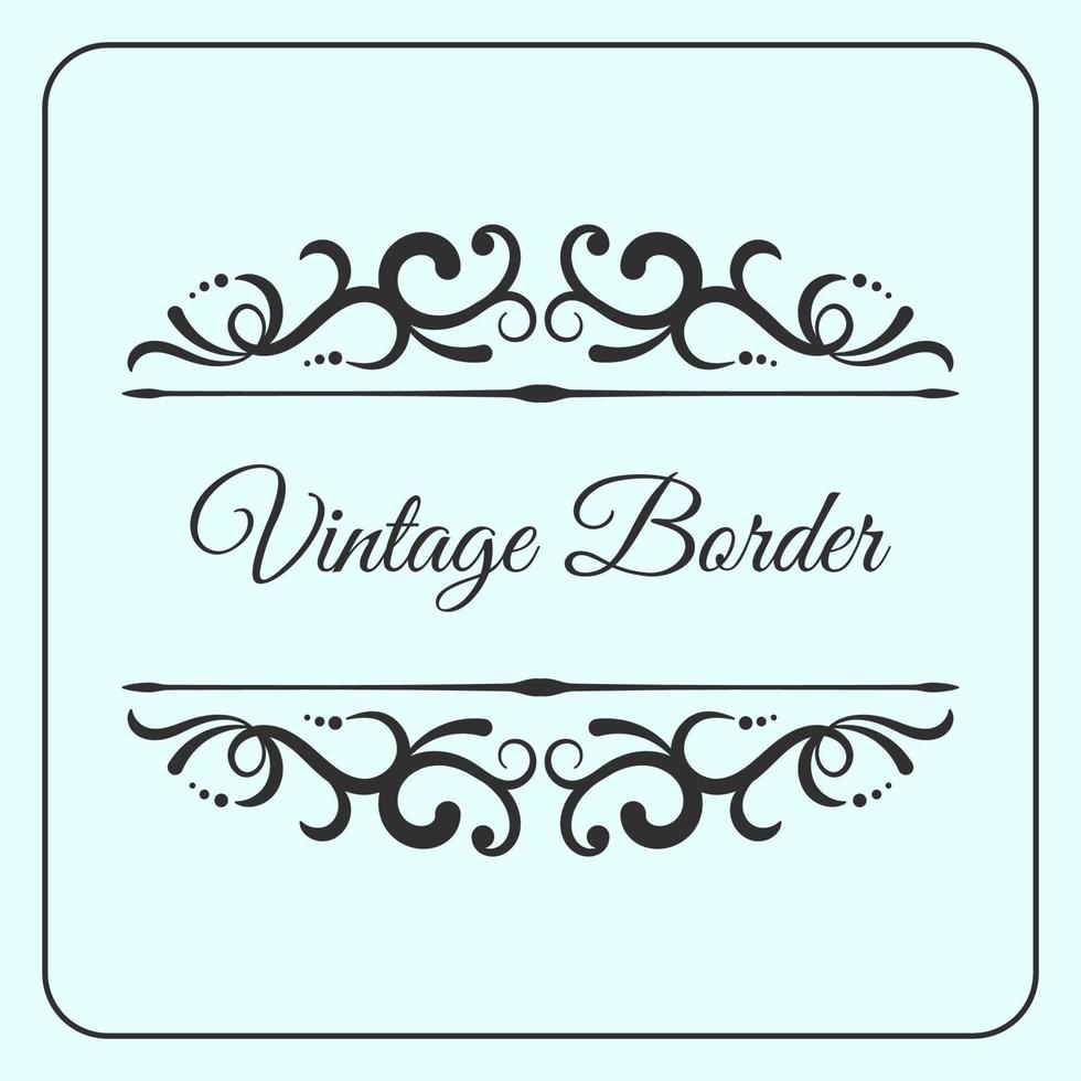 vintage frame floral, border ornament vector