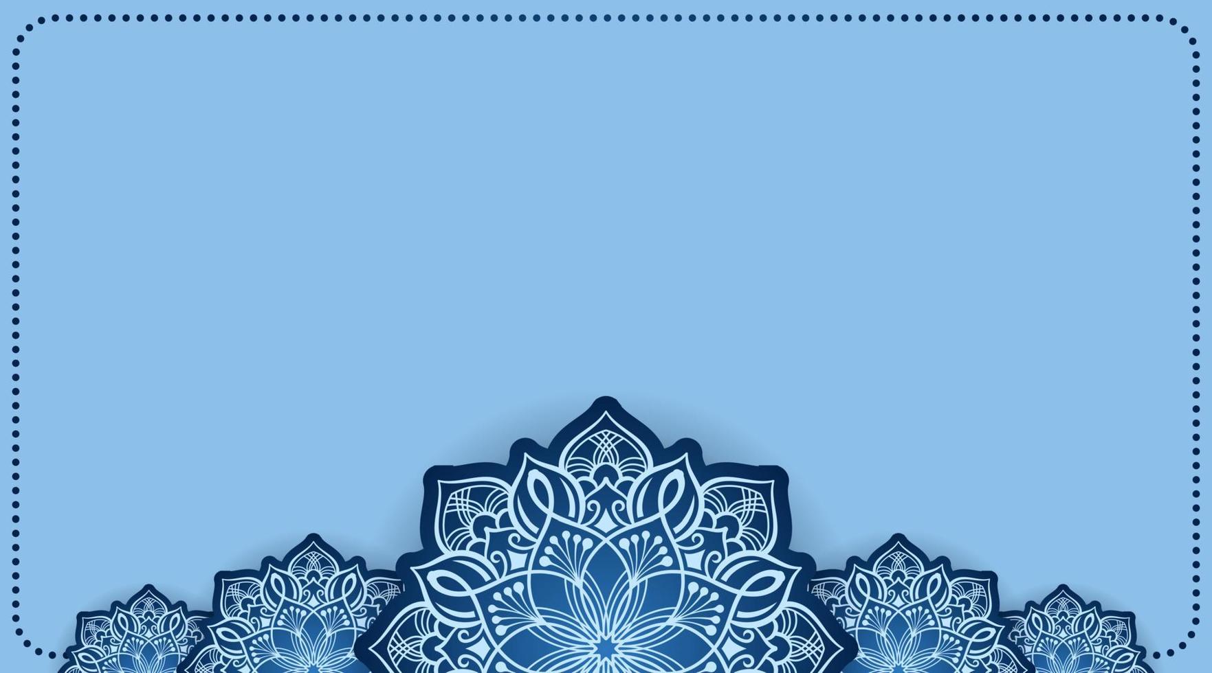 blue background with ornamental mandala 22175997 Vector Art at Vecteezy