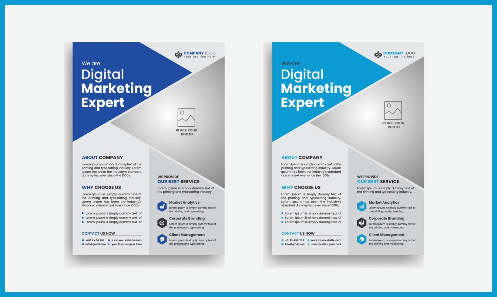 Clean Corporate Business Flyer Template design vector