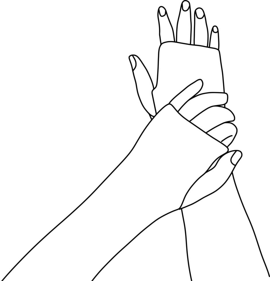 Muslimah Hand with Handsock vector