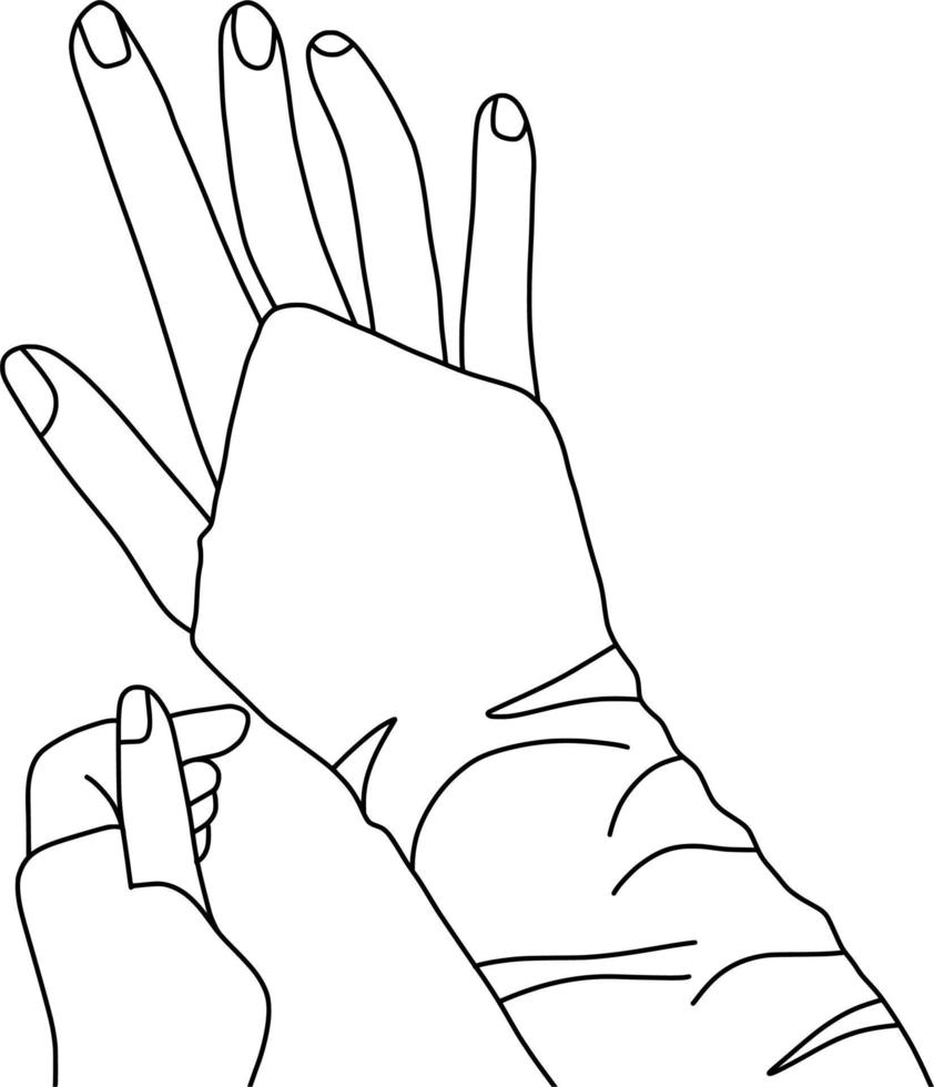 Muslimah Hand with Handsock vector