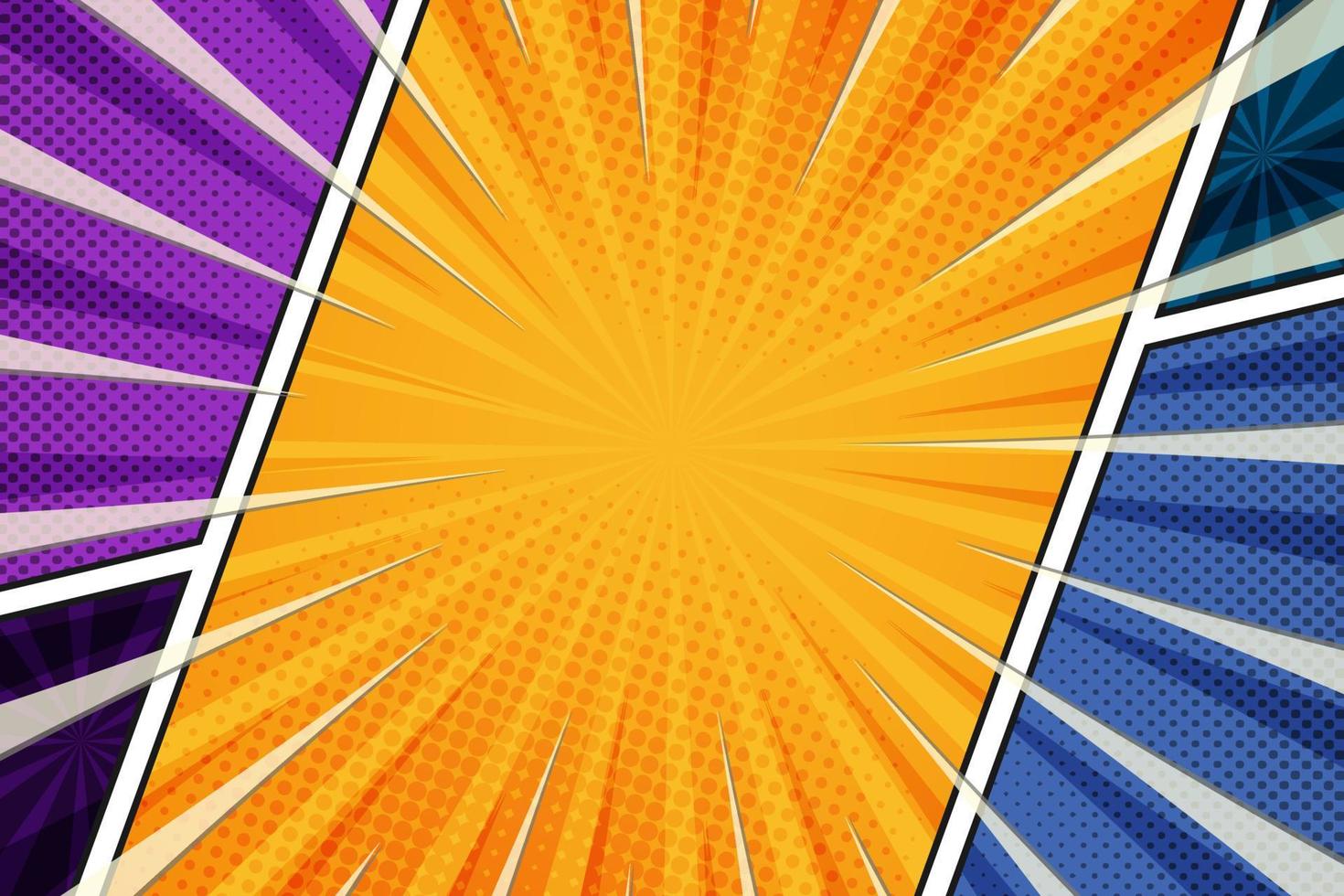 Flat halftone comic frame background , vector illustration 22176067