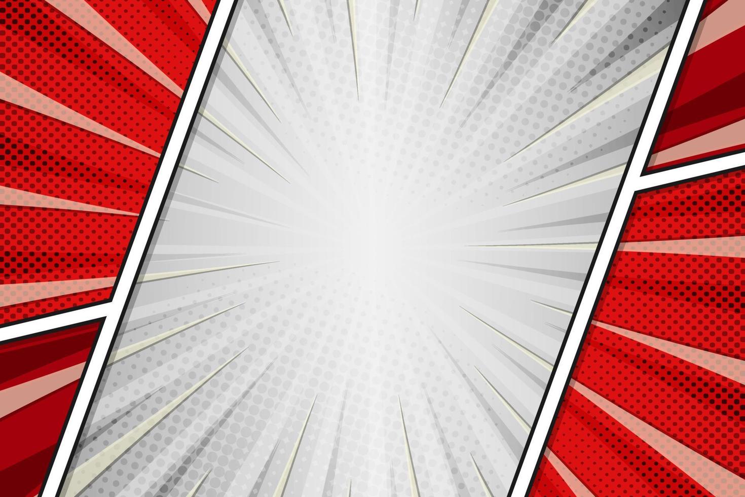 Red and white modern comic style background, vector illustration