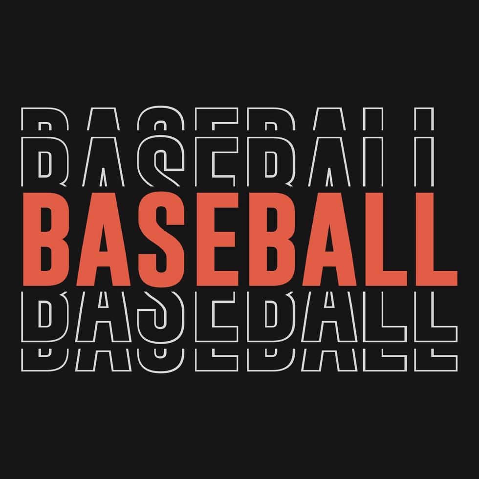 Baseball Typography Vector T-shirt Design