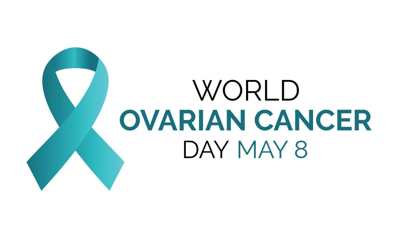 World Ovarian Cancer is observed every year on May 8.It is  related areas of the fallopian tubes and the peritoneum. Vector illustration eps 10.