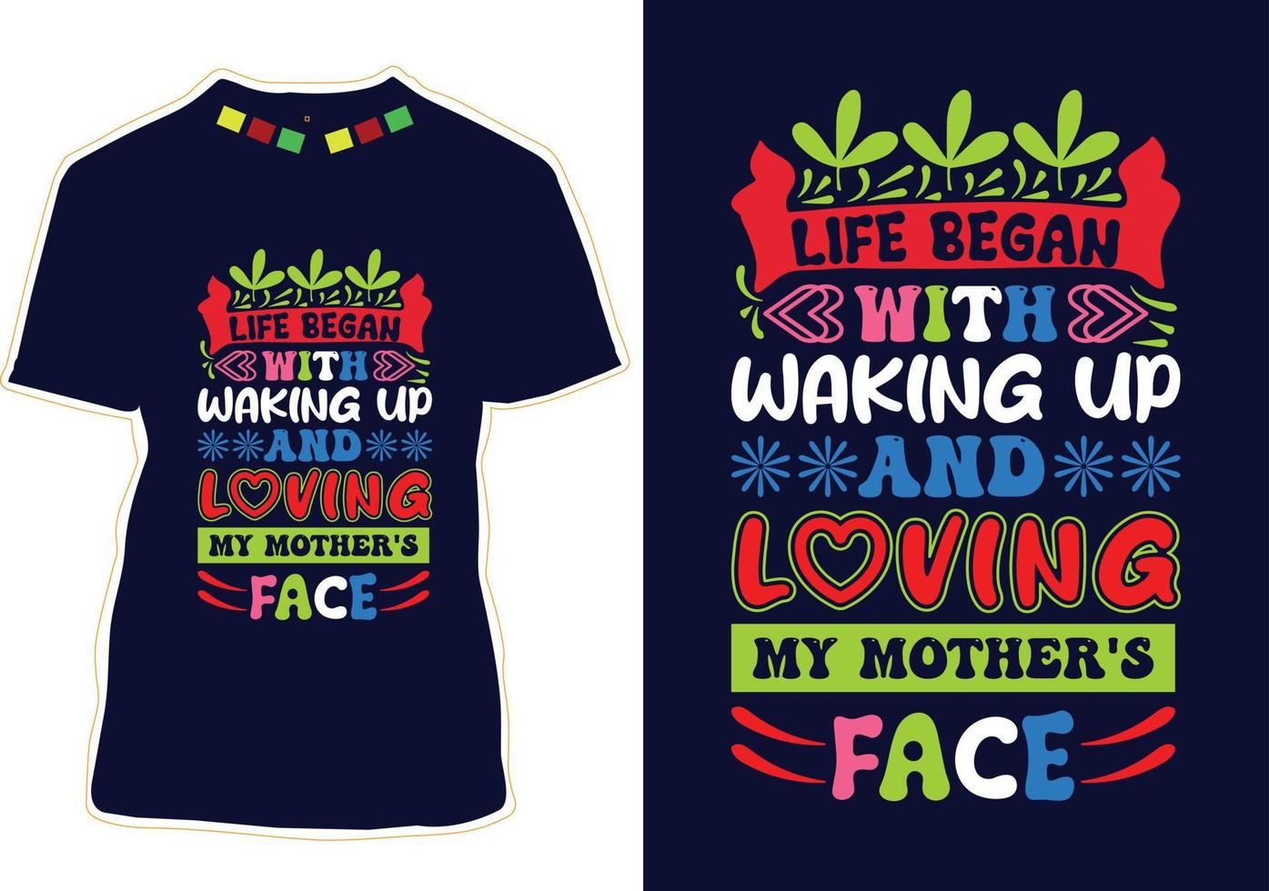 diseño de camiseta feliz día de la madre vector