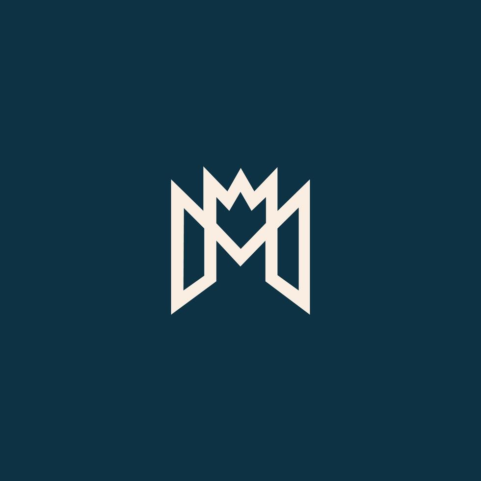 Luxury and modern M logo design vector