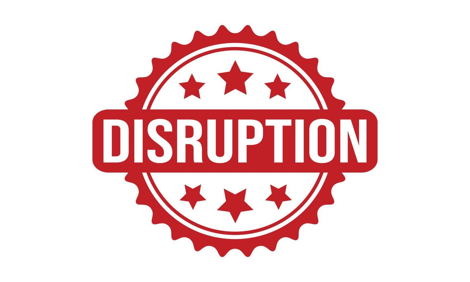 Disruption Rubber Stamp. Disruption Grunge Stamp Seal Vector Illustration