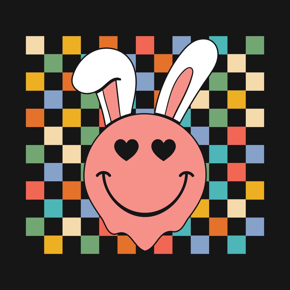 Happy Easter Bunny Vector T-Shirt Design