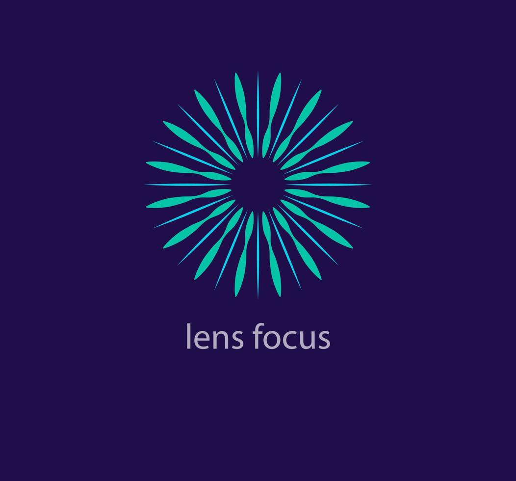 Color lens focus logo. Unique design color transitions. Creative geometric circle logo template. vector. vector