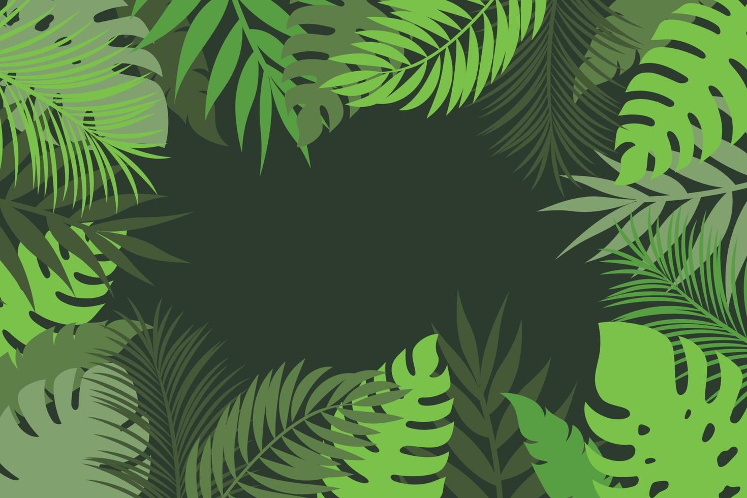 tropical summer leaves background vector illustration
