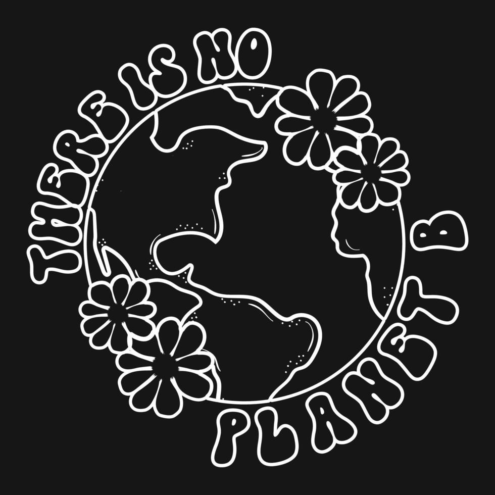 Earth Day Floral Vector T-Shirt Design