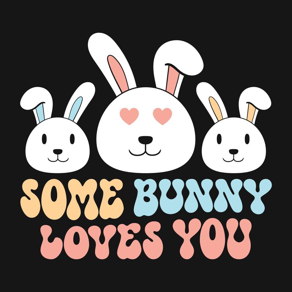 Happy Easter Bunny Vector T-Shirt Design