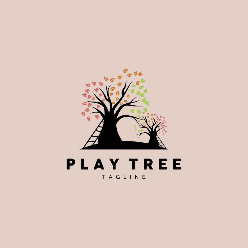 Tree Logo Design, Playground Vector, Education Tree Icon vector