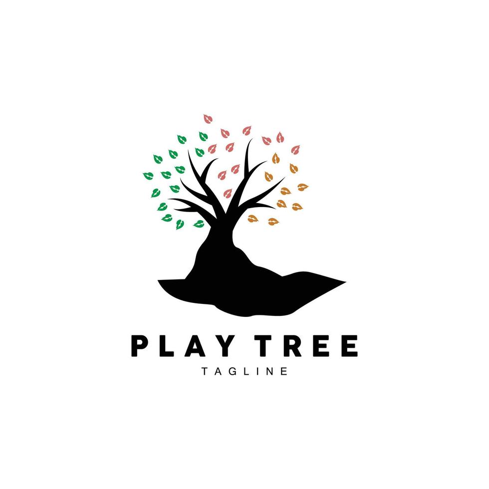 Tree Logo Design, Playground Vector, Education Tree Icon vector