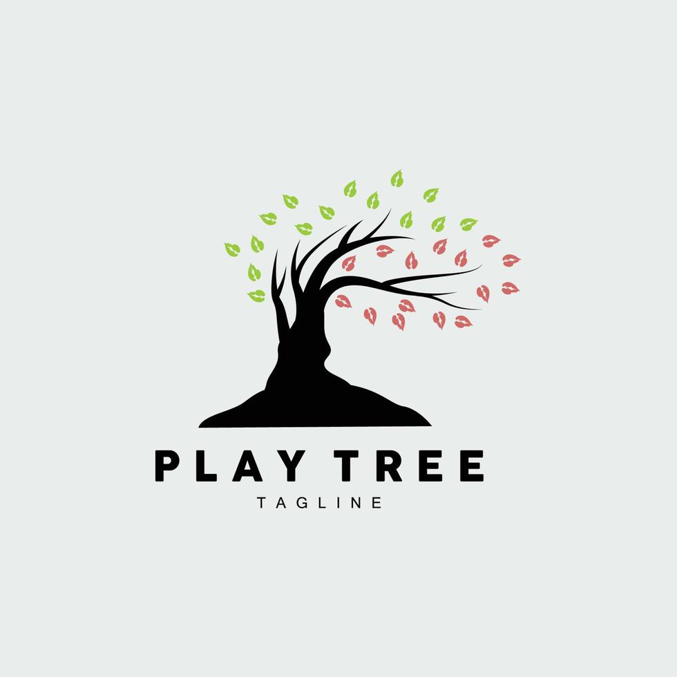 Tree Logo Design, Playground Vector, Education Tree Icon vector