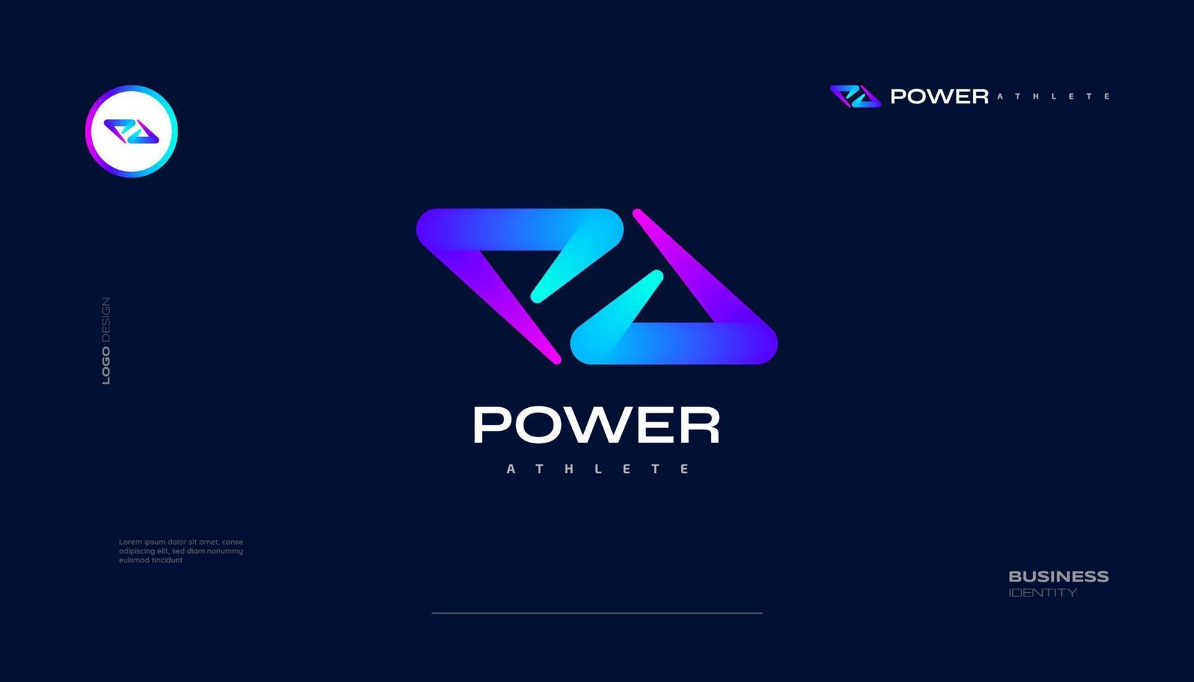 Abstract Initial Letter P and A Logo Design with Colorful Blend Gradient Style. PA Letter Logo Suitable for Business and Technology Logo vector