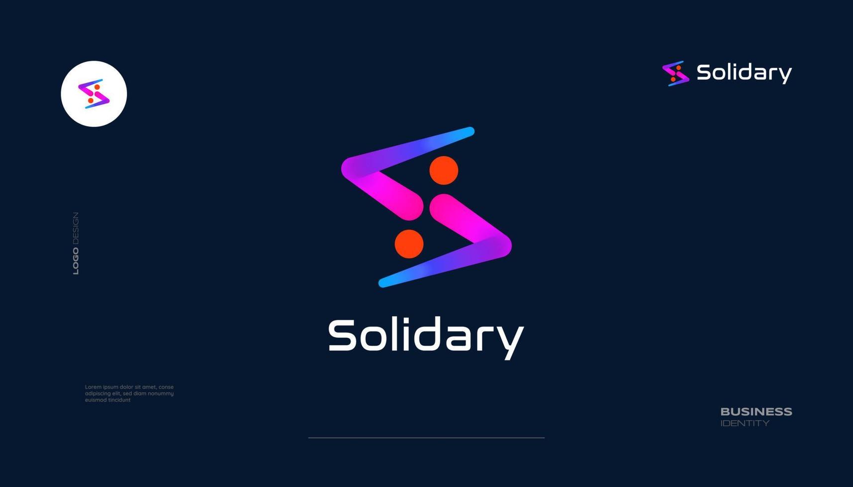 Creative and Vibrant Letter S Logo Design with Colorful Gradient Style. S Logo with Blend Concept, Suitable for Business and Technology Logo vector