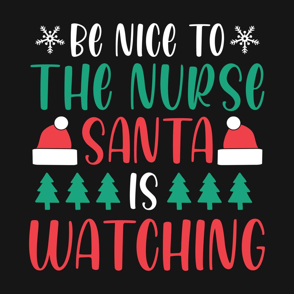 Christmas Nurse Vector T-shirt Design