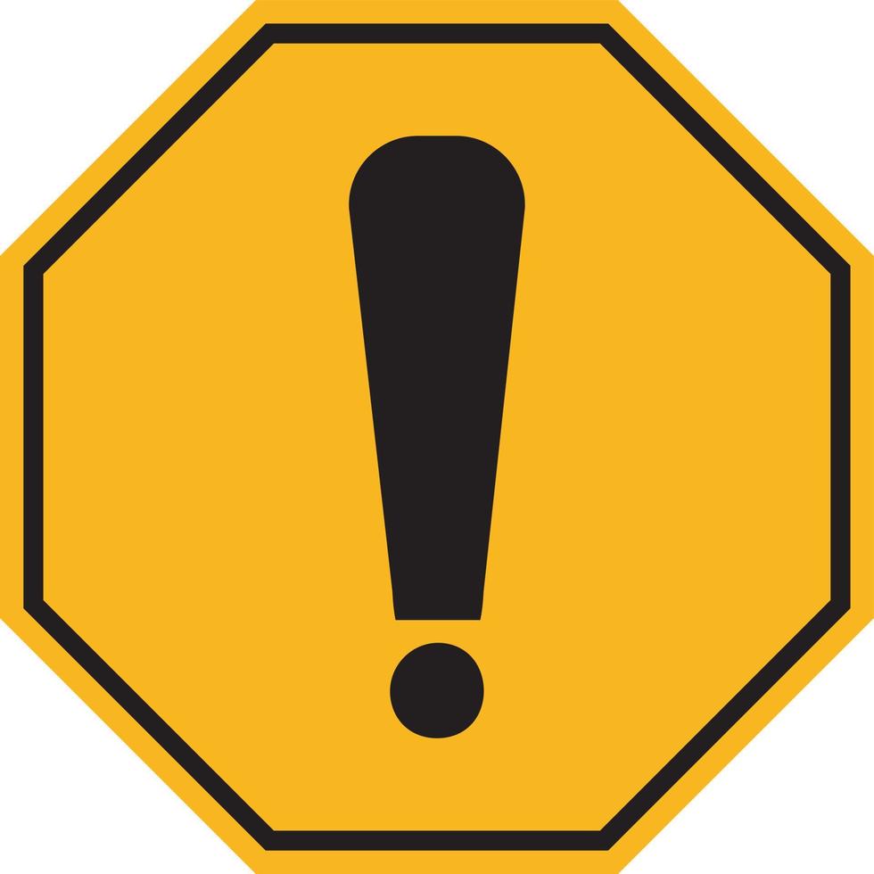 Exclamation mark icon. Attention sign icon. Hazard warning symbol. vector illustration
