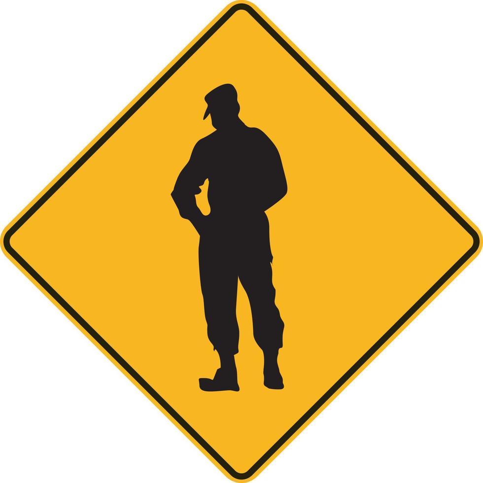 Isolated Sign traffic police officer holding a stop sign. area under police surveillance, Police car perspective front view. Flat vector illustration template.