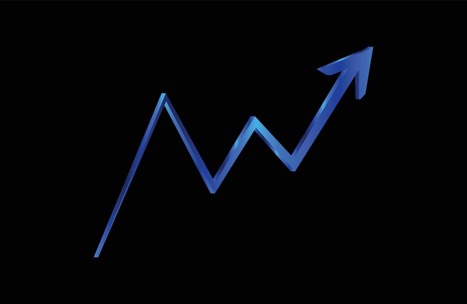 Blue growth arrow.Success arrow isolated vector