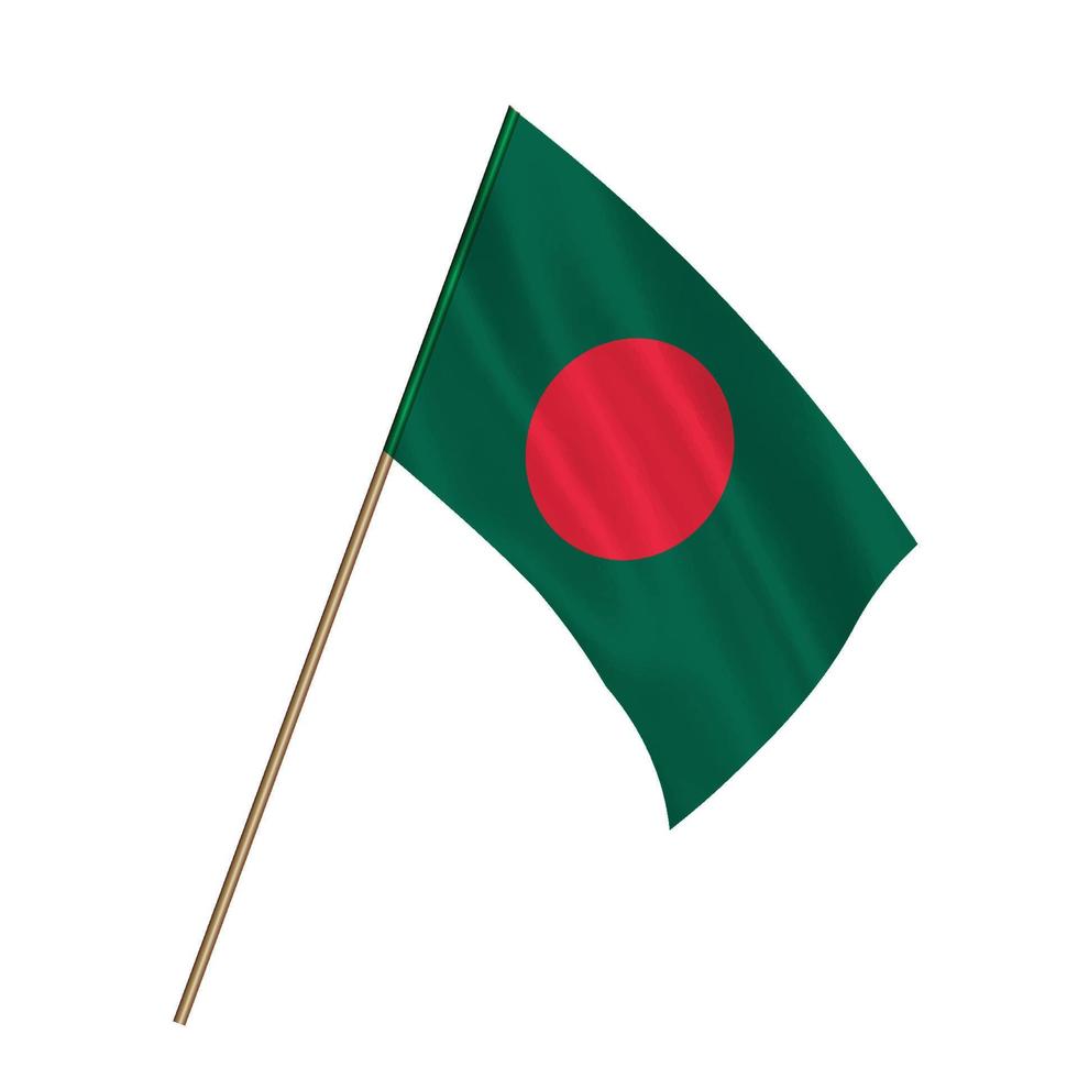 Bangladesh bandera aislado en blanco vector