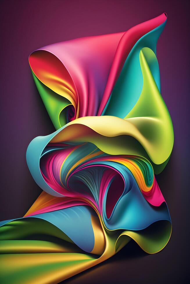 colorful paint illustration, created by technology photo