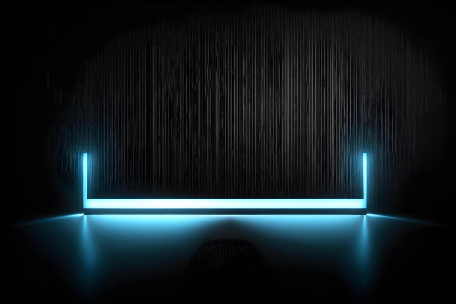 blue led light with black background made by technology photo
